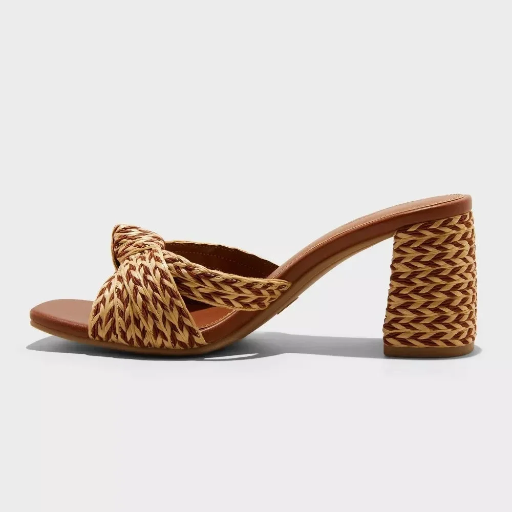 Women's Aaliyah Heels by Universal Thread Cognac Size 10 New‎ With Tags